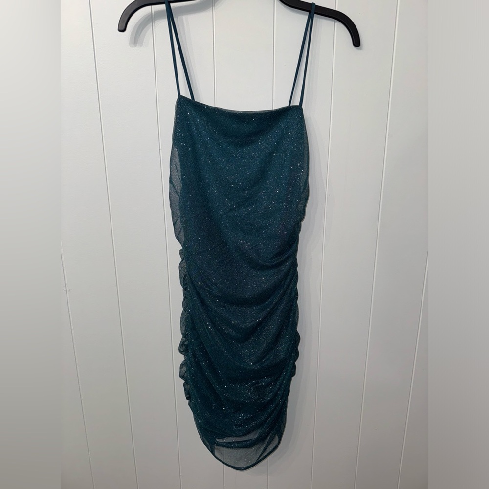 Green Sparkly Mini Dress